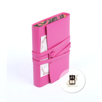 Amazing old-style leather wrap journals with hand colored paper boards