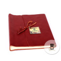 Rustic red leather photo album