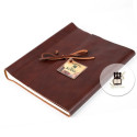 Rustic leather photo album