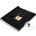 Vintage black leather photo album