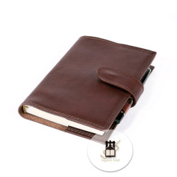 Refillable journal with pen