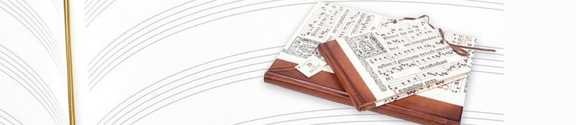 Carnet avec portées à remplir de votre musique. 2 tailles.