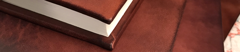 Une extraordinaire collection de livres d’or et journaux reliés cuir.